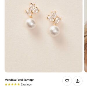 Gold and Pearl Drop Earrings